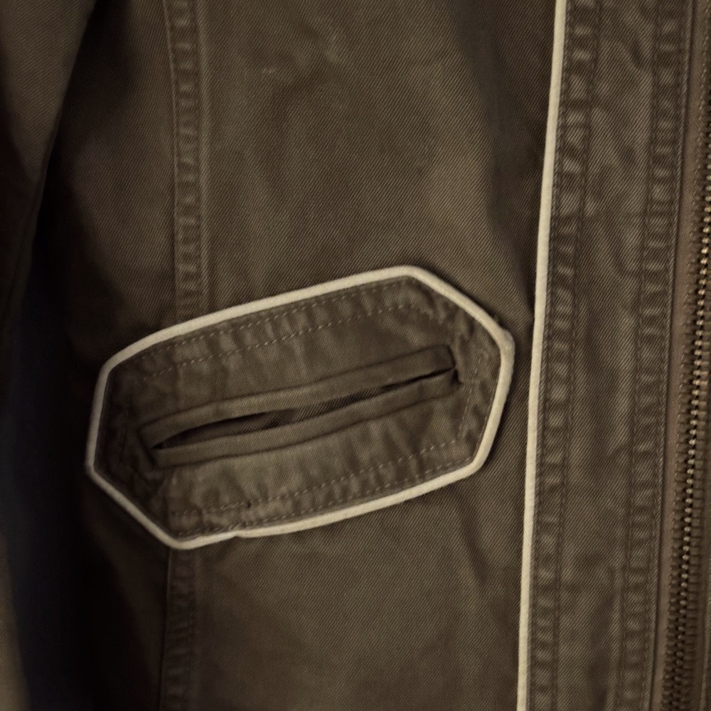 MARC JACOBS Khaki Zip Front Military Jacket: Size XS - Picture 6 of 9
